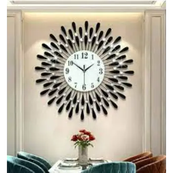 Quartz Black Decorative Wall Clock 
